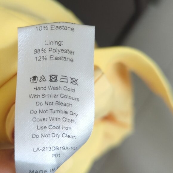 Selfridges Lavish Alice Elegant Yellow Off-Shoulder Dress - Size 4 NWT - Picture 14 of 14